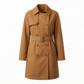 Caramel Classic Belted Trench Coat