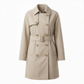 Beige Classic Belted Trench Coat